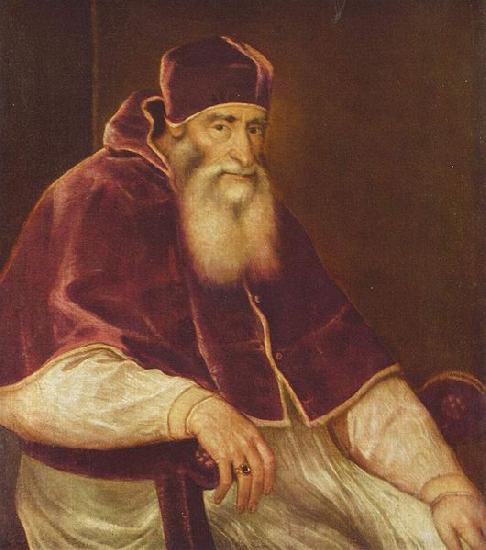 TIZIANO Vecellio Portrat des Papst Paul III. Farnese Germany oil painting art